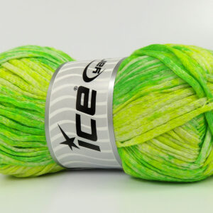 4x100gr Cotton Splash Green Shades, Yellow Shades