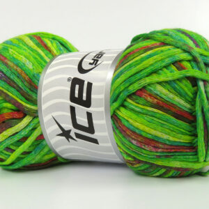 4x100gr Cotton Splash Green Shades, Yellow, Copper