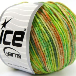 8x50gr Lorena Splash Green Shades, Yellow, Orange