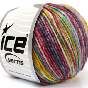 8x50gr Lorena Splash Purple, Burgundy, Turquoise, Gold, Green