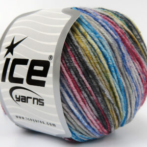 8x50gr Lorena Splash Blue, Turquoise, Brown, Grey