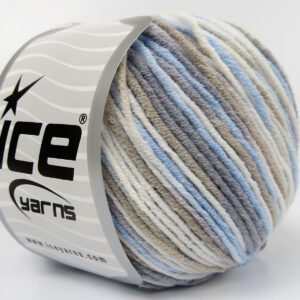 8x50gr Lorena Pastel Blue, Grey, White, Camel