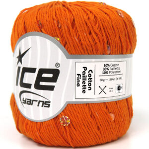 4x50gr Cotton Paillette Fine Orange