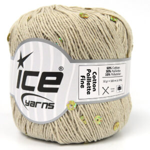 4x50gr Cotton Paillette Fine Light Camel