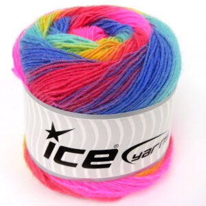 4x100gr Cakes Magic Sock Pink Shades, Blue, Green, Yellow, Salmon