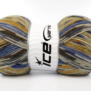 4x100gr Sock Design Brown Shades, Grey Shades, Black, Gold