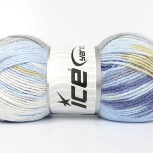 4x100gr Baby Pastel Blue Shades, White, Light Camel