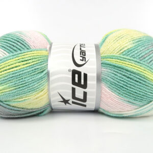 4x100gr Baby Pastel Green Shades, Yellow, Light Pink, Grey, White