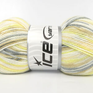 4x100gr Baby Pastel Yellow, White, Cream Shades, Light Grey