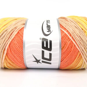 4x100gr Ice Cream Orange Shades, Yellow Shades, Beige, Light Pink
